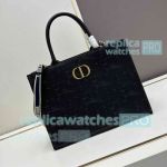 Replica CD Di0r Book Tote Bag Large Size Black Color 